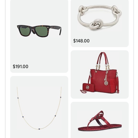 ~Michael Kors-Esque Red Tote Bag & Wallet Set w/Gold Tone “M” Hardware~ - Picture 14 of 14